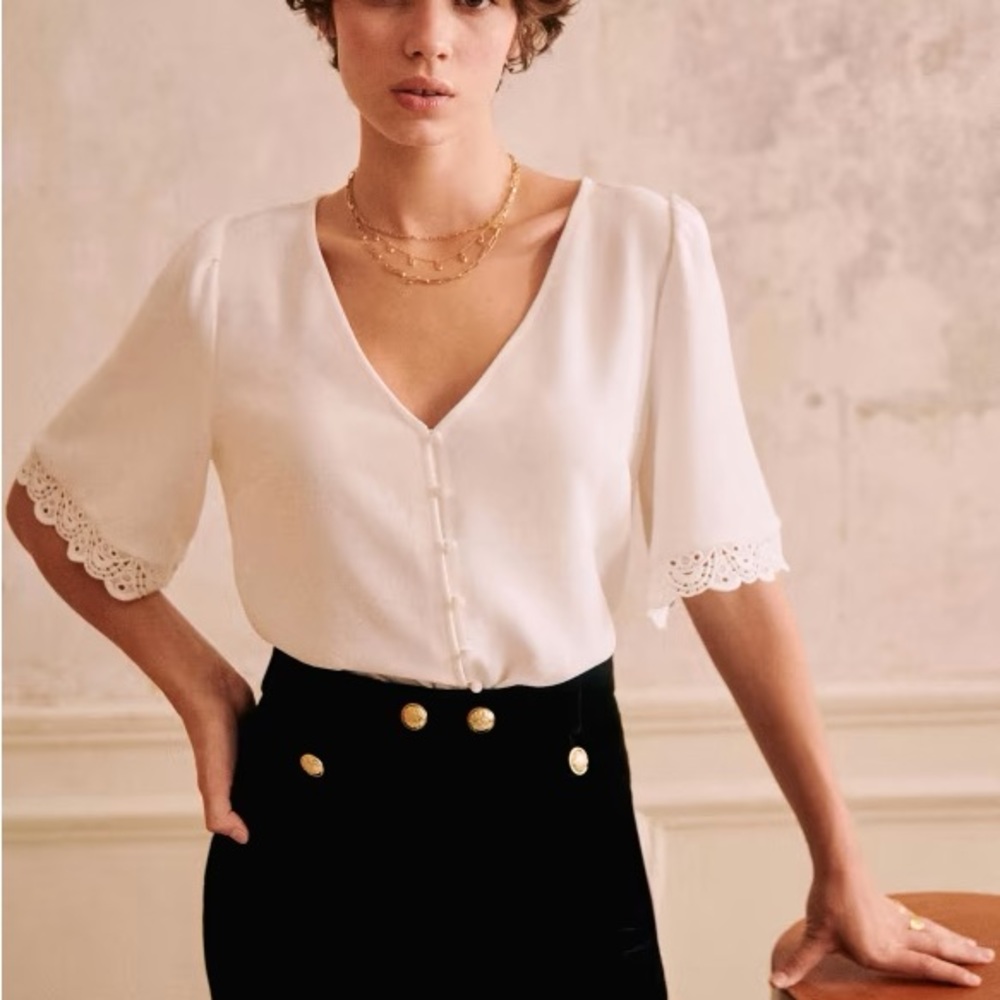 Sézane Thalia Blouse Size 8